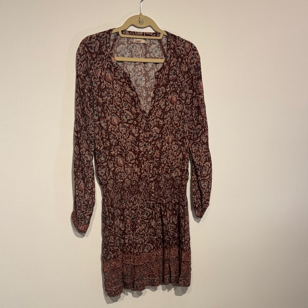 Faherty Brown Patterned Dress
